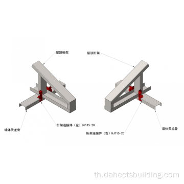 CFS วัสดุก่อสร้าง Truss เสริมการเชื่อมต่อชิ้นส่วน